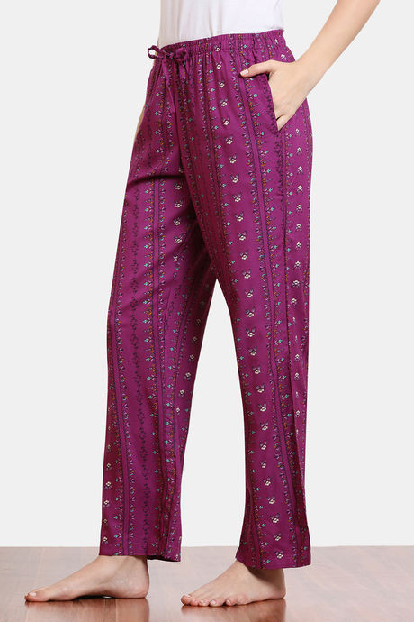 Zivame Zellij Dreams Woven Pyjama - Festival Fuchsia — image 3